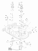 40 Mower Deck - Housing Hitch Arbors  Blades Group Diagram and Parts List for ELT2440RDFR 2690856 Snapper Lawn Tractor