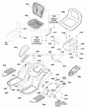 Seat Deck  Fuel Group Diagram and Parts List for ELT2040RD 2691070 Snapper Lawn Tractor