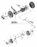 Wheels Front  Rear Diagram and Parts List for EMLP21601E  Snapper Lawn Mower