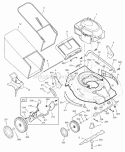 Deck  Engine Group Diagram and Parts List for ERDS19700  Snapper Lawn Mower