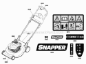 Decals Group Diagram and Parts List for ERDV19850EHW  Snapper Lawn Mower