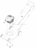 Engine Group Diagram and Parts List for ERDV19850EHW  Snapper Lawn Mower