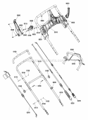 Handles Group Diagram and Parts List for ERDV21750HW  Snapper Lawn Mower
