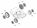 Wheels Group Diagram and Parts List for ERDV21750HW  Snapper Lawn Mower