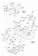 96Cm Mower Deck - Support Group Diagram and Parts List for ERPX17538RDF  Snapper Lawn Tractor