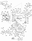 107Cm Mower Deck Diagram and Parts List for ERTX2242RDF  Snapper Lawn Tractor