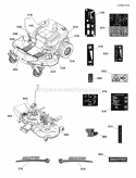 Decal Group Diagram and Parts List for ESC20420 2690716 Snapper Lawn Tractor