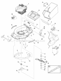 Deck  Engine Group Diagram and Parts List for ESPS19875EXAL 881638 Snapper Lawn Mower