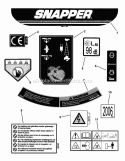 Decals Diagram and Parts List for ESPV211 7800127 Snapper Lawn Mower