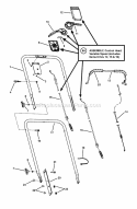 Handles  Controls Diagram and Parts List for ESPV211 7800127 Snapper Lawn Mower
