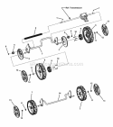 Front And Rear Wheels Diagram and Parts List for ESPV21675 7800253 Snapper Lawn Mower