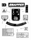 Decals Diagram and Parts List for ESPV211S 7800128 Snapper Lawn Mower