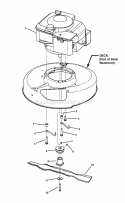 Engine And Blade Diagram and Parts List for ESPV211 7800127 Snapper Lawn Mower