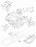 Seat Body  Fuel Tank Group Diagram and Parts List for EZT2042  Snapper Lawn Tractor