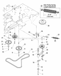 Drive Group Diagram and Parts List for EZT2050 5900735 Snapper Lawn Tractor