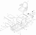 Seat  Kickplate Group Diagram and Parts List for EZT2050 5900735 Snapper Lawn Tractor