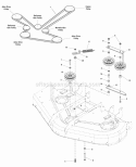 50 Mower Deck - Belt  Idler Group Diagram and Parts List for EZT2050 5900735 Snapper Lawn Tractor