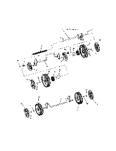 Front & rear wheels Diagram and Parts List for 130372221  Snapper Lawn Mower