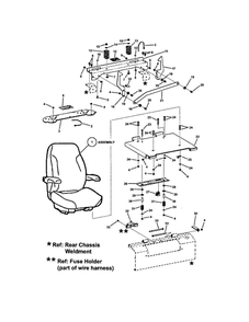 Part Location Diagram of 7033362 Snapper Holder, Seat Switch