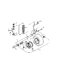 Caster/wheel/tire Diagram and Parts List for SPE361  Snapper Lawn Mower