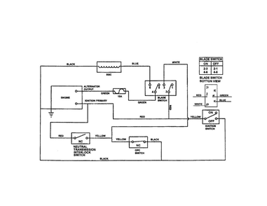 Wiring Schematic (Manual Start) Diagram and Parts List for SPA521 SERIES 3 Snapper Lawn Mower
