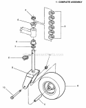 Caster Assembly Diagram and Parts List for FM7300 84320 Snapper Lawn Tractor Accessories