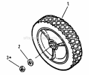 Rear Wheels (Swivel Wheel Model) Diagram and Parts List for FRP216012E 82401 Snapper Lawn Mower