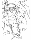 Handles  Controls (Swivel Wheel Model) Diagram and Parts List for FRP216012E 82401 Snapper Lawn Mower