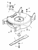 Cutting Deck Blade Interlock Diagram and Parts List for 19305  Snapper Lawn Mower