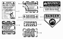 Decals Diagram and Parts List for 19305  Snapper Lawn Mower