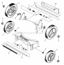 Wheels Guard Axles Diagram and Parts List for 19305  Snapper Lawn Mower
