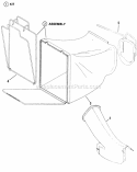 Grass Bag Kit Diagram and Parts List for 21402  Snapper Lawn Mower