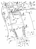 Handles  Controls (Series 4) Diagram and Parts List for 21404T-2  Snapper Lawn Mower