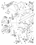Rear Wheels Brackets Latches Diagram and Parts List for 21402  Snapper Lawn Mower