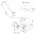 Side Chute Adapter Diagram and Parts List for 21401D-2 80'S Snapper Lawn Mower