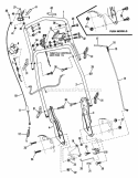 Handles  Controls (Series 1) Diagram and Parts List for 21401D-2 80'S Snapper Lawn Mower
