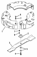 Mulcherizer Diagram and Parts List for 21401D-2 80'S Snapper Lawn Mower