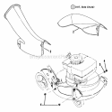 Side Chute Adapter Diagram and Parts List for 21R00C  Snapper Lawn Mower