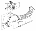 Front Wheels Bracket Latches Diagram and Parts List for 21R00C  Snapper Lawn Mower