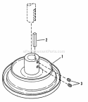 Drive Disc Assembly Diagram and Parts List for 25086S  Snapper Lawn Tractor