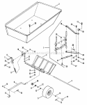 Bag-N-Wagon Accessory (Part 2) Diagram and Parts List for 25086S  Snapper Lawn Tractor