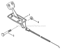 Throttle Control Diagram and Parts List for 25086S  Snapper Lawn Tractor