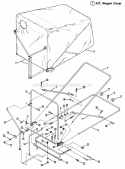 Bag-N-Wagon Frame  Canopy Diagram and Parts List for 25086S  Snapper Lawn Tractor