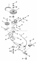 Belts Brakes Interlock Diagram and Parts List for 2811X6S  Snapper Lawn Tractor