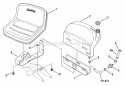 Fuel Tank - Operators Seat Diagram and Parts List for 2811X6S  Snapper Lawn Tractor