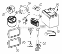 Electrical Group (Part 2) Diagram and Parts List for GC9520KW 84449 Snapper Lawn Tractor