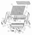 Dump Bed Group Diagram and Parts List for GC9520KW 84449 Snapper Lawn Tractor