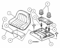 Seat Group Diagram and Parts List for GC9520KW 84449 Snapper Lawn Tractor