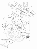 54 Mower Deck - Height Adjustment  Roller Bar Group Diagram and Parts List for GT2354 1694370 Snapper Lawn Tractor