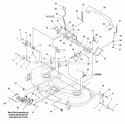 54 Mower Deck - Height Adjustment  Roller Bar Group Diagram and Parts List for GT255400 2690630 Snapper Lawn Tractor